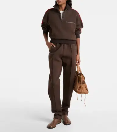 Maison Margiela Cotton-blend jersey half-zip sweatshirt | Thumbnail 2 Maison Margiela Cotton-blend jersey half-zip sweatshirt | Thumbnail 2