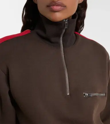 Maison Margiela Cotton-blend jersey half-zip sweatshirt | Thumbnail 4 Maison Margiela Cotton-blend jersey half-zip sweatshirt | Thumbnail 4