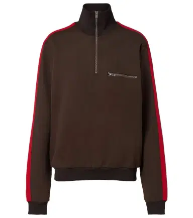 Maison Margiela Cotton-blend jersey half-zip sweatshirt | Thumbnail 1 Maison Margiela Cotton-blend jersey half-zip sweatshirt | Thumbnail 1