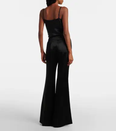 Galvan Julianne high-rise satin flared pants | Thumbnail 4 Galvan Julianne high-rise satin flared pants | Thumbnail 4