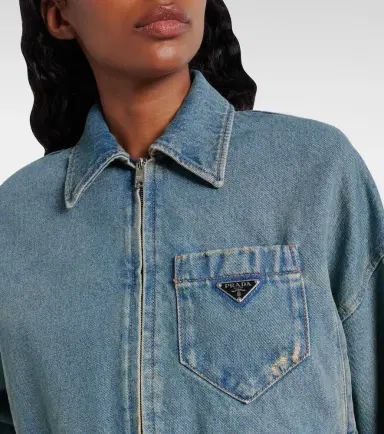 Prada Cropped denim jacket | Thumbnail 3 Prada Cropped denim jacket | Thumbnail 3
