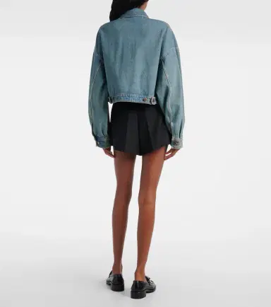 Prada Cropped denim jacket | Thumbnail 4 Prada Cropped denim jacket | Thumbnail 4