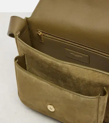 Saint Laurent Niki Cassandre suede shoulder bag | Thumbnail 4 Saint Laurent Niki Cassandre suede shoulder bag | Thumbnail 4