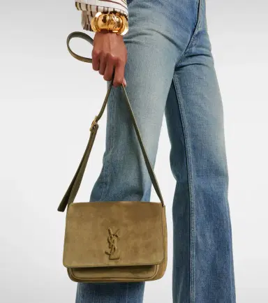 Saint Laurent Niki Cassandre suede shoulder bag | Thumbnail 5 Saint Laurent Niki Cassandre suede shoulder bag | Thumbnail 5