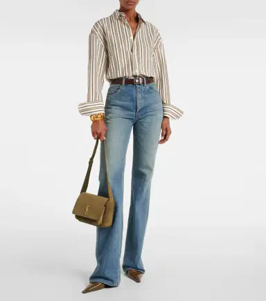 Saint Laurent Niki Cassandre suede shoulder bag | Thumbnail 7 Saint Laurent Niki Cassandre suede shoulder bag | Thumbnail 7