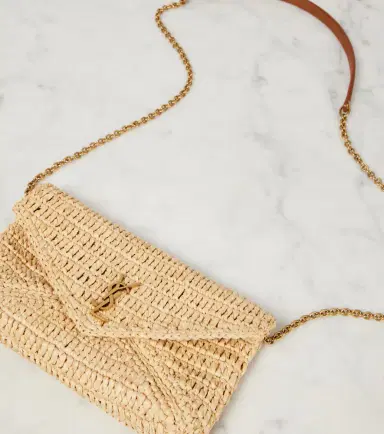 Saint Laurent Cassandre Mini raffia shoulder bag | Thumbnail 2 Saint Laurent Cassandre Mini raffia shoulder bag | Thumbnail 2