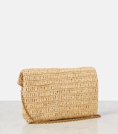Saint Laurent Cassandre Mini raffia shoulder bag | Thumbnail 4 Saint Laurent Cassandre Mini raffia shoulder bag | Thumbnail 4