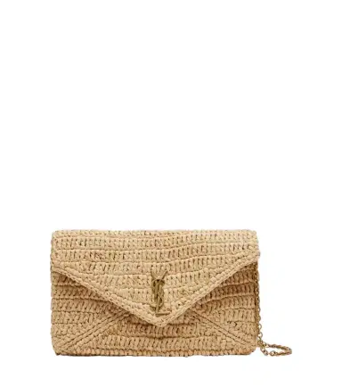 Saint Laurent Cassandre Mini raffia shoulder bag | Thumbnail 1 Saint Laurent Cassandre Mini raffia shoulder bag | Thumbnail 1