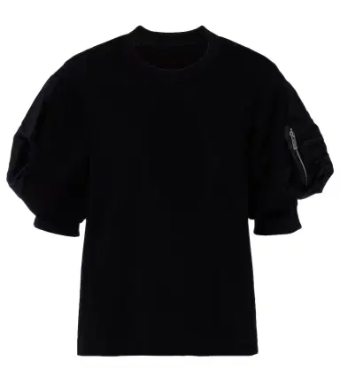 Sacai Cotton twill and jersey T-shirt | Thumbnail 1 Sacai Cotton twill and jersey T-shirt | Thumbnail 1