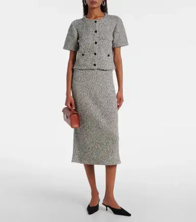 Tory Burch Cropped tweed top | Thumbnail 4 Tory Burch Cropped tweed top | Thumbnail 4