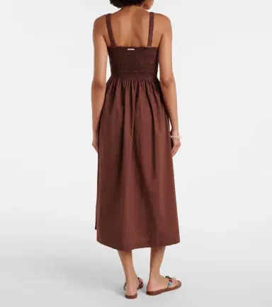 Heidi Klein Grasse shirred cotton poplin midi dress | Thumbnail 3 Heidi Klein Grasse shirred cotton poplin midi dress | Thumbnail 3
