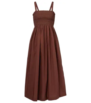 Heidi Klein Grasse shirred cotton poplin midi dress | Thumbnail 1 Heidi Klein Grasse shirred cotton poplin midi dress | Thumbnail 1