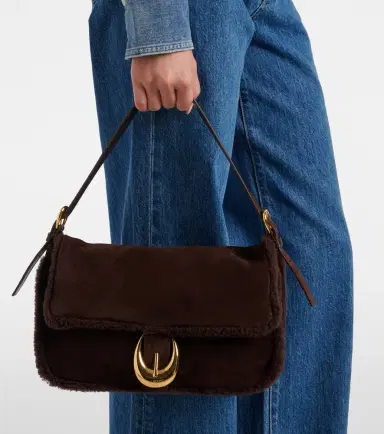 Staud Harlow Medium suede shoulder bag | Thumbnail 4 Staud Harlow Medium suede shoulder bag | Thumbnail 4