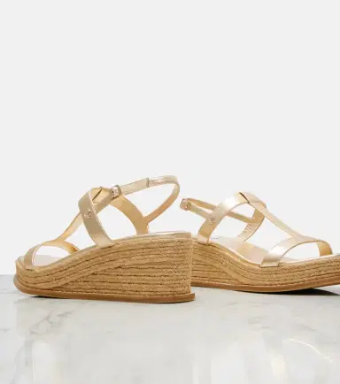 Jimmy Choo Theia 60 metallic leather espadrille wedges | Thumbnail 4 Jimmy Choo Theia 60 metallic leather espadrille wedges | Thumbnail 4