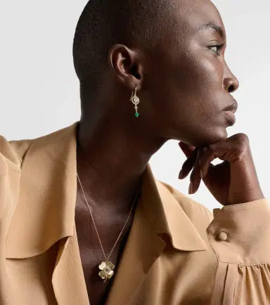 Ileana Makri Orbit 18kt gold drop earrings with gemstones | Thumbnail 4 Ileana Makri Orbit 18kt gold drop earrings with gemstones | Thumbnail 4