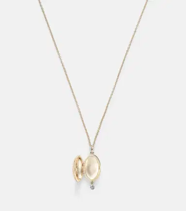 Persée Persée 9kt gold locket necklace with diamonds | Thumbnail 2 Persée Persée 9kt gold locket necklace with diamonds | Thumbnail 2