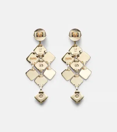 Ileana Makri Tile Temple 18kt gold drop earrings with diamonds | Thumbnail 2 Ileana Makri Tile Temple 18kt gold drop earrings with diamonds | Thumbnail 2