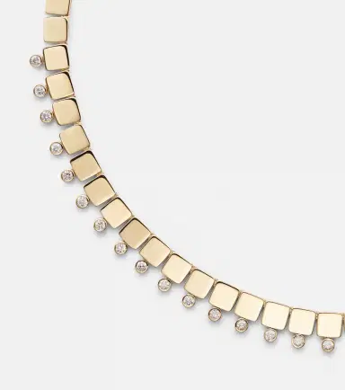 Ileana Makri Floating Diamond Medium 18kt gold necklace with diamonds | Thumbnail 2 Ileana Makri Floating Diamond Medium 18kt gold necklace with diamonds | Thumbnail 2