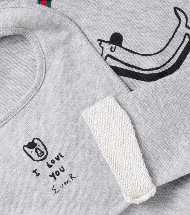 Gucci Kids x Euan Roberts Baby cotton jersey onesie and bib set | Thumbnail 4 Gucci Kids x Euan Roberts Baby cotton jersey onesie and bib set | Thumbnail 4