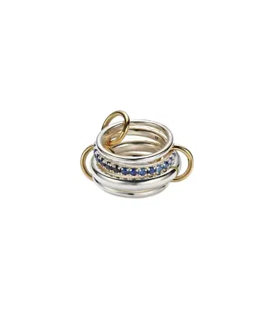 Spinelli Kilcollin Janssen SG 18kt gold and sterling silver ring with sapphires | Thumbnail 1 Spinelli Kilcollin Janssen SG 18kt gold and sterling silver ring with sapphires | Thumbnail 1