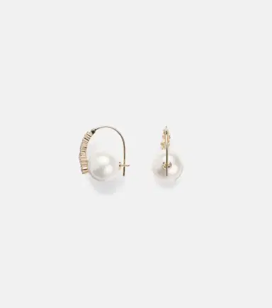 Sydney Evan Cocktail 14kt gold earrings with pearls and diamonds | Thumbnail 2 Sydney Evan Cocktail 14kt gold earrings with pearls and diamonds | Thumbnail 2