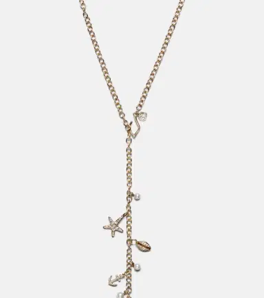 Sydney Evan 14kt gold charm necklace with diamonds and pearls | Thumbnail 2 Sydney Evan 14kt gold charm necklace with diamonds and pearls | Thumbnail 2