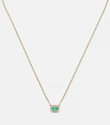 Shay Jewelry 18kt gold pendant necklace with emerald and diamonds | Thumbnail 3 Shay Jewelry 18kt gold pendant necklace with emerald and diamonds | Thumbnail 3