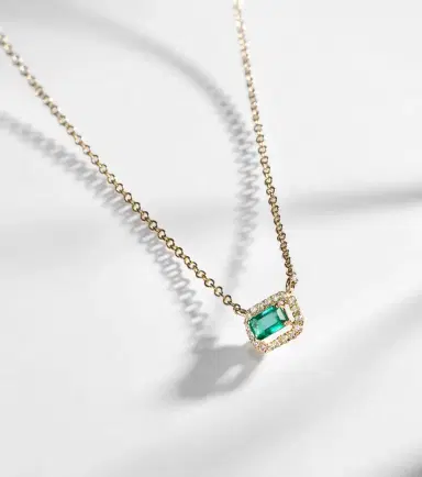 Shay Jewelry 18kt gold pendant necklace with emerald and diamonds | Thumbnail 6 Shay Jewelry 18kt gold pendant necklace with emerald and diamonds | Thumbnail 6