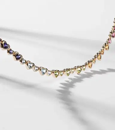 Roxanne First Heart 2 Heart 14kt gold bracelet with gemstones | Thumbnail 5 Roxanne First Heart 2 Heart 14kt gold bracelet with gemstones | Thumbnail 5