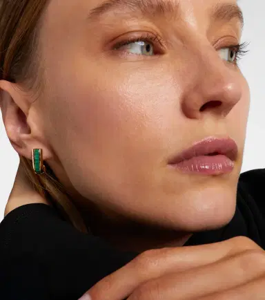 SHAY JEWELRY Scales 18kt gold earrings with emeralds | Thumbnail 3 SHAY JEWELRY Scales 18kt gold earrings with emeralds | Thumbnail 3