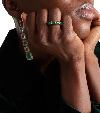 Shay Jewelry 18kt gold ring with emerald | Thumbnail 5 Shay Jewelry 18kt gold ring with emerald | Thumbnail 5
