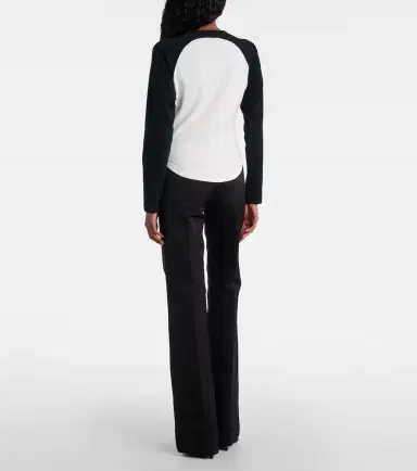 Courreges Courrèges Circle Contrast cotton jersey T-shirt | Thumbnail 3 Courreges Courrèges Circle Contrast cotton jersey T-shirt | Thumbnail 3