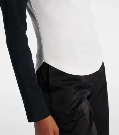 Courreges Courrèges Circle Contrast cotton jersey T-shirt | Thumbnail 4 Courreges Courrèges Circle Contrast cotton jersey T-shirt | Thumbnail 4