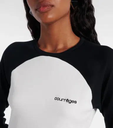 Courreges Courrèges Circle Contrast cotton jersey T-shirt | Thumbnail 5 Courreges Courrèges Circle Contrast cotton jersey T-shirt | Thumbnail 5