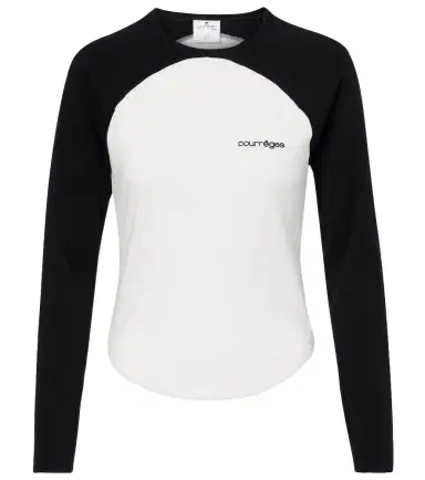 Courreges Courrèges Circle Contrast cotton jersey T-shirt | Thumbnail 1 Courreges Courrèges Circle Contrast cotton jersey T-shirt | Thumbnail 1