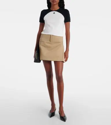 Courreges Courrèges Circle Contrast cotton jersey T-shirt | Thumbnail 4 Courreges Courrèges Circle Contrast cotton jersey T-shirt | Thumbnail 4
