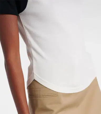 Courreges Courrèges Circle Contrast cotton jersey T-shirt | Thumbnail 6 Courreges Courrèges Circle Contrast cotton jersey T-shirt | Thumbnail 6