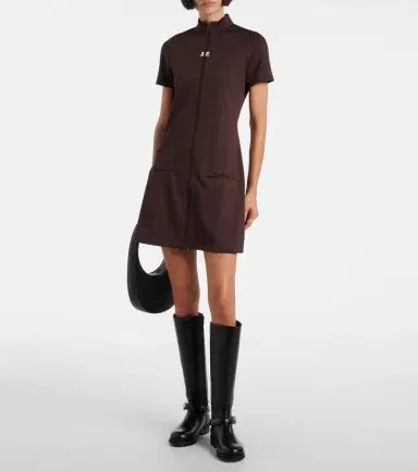 Courreges Courrèges Interlock jersey zip-up minidress | Thumbnail 2 Courreges Courrèges Interlock jersey zip-up minidress | Thumbnail 2