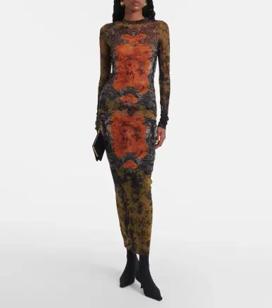 Jean Paul Gaultier Médaillon printed mesh midi skirt | Thumbnail 2 Jean Paul Gaultier Médaillon printed mesh midi skirt | Thumbnail 2