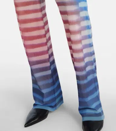 Jean Paul Gaultier Printed striped mesh flared pants | Thumbnail 3 Jean Paul Gaultier Printed striped mesh flared pants | Thumbnail 3