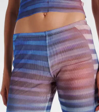 Jean Paul Gaultier Printed striped mesh flared pants | Thumbnail 4 Jean Paul Gaultier Printed striped mesh flared pants | Thumbnail 4