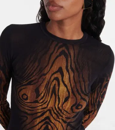 Jean Paul Gaultier Wood trompe l'ail tulle top | Thumbnail 2 Jean Paul Gaultier Wood trompe l'ail tulle top | Thumbnail 2
