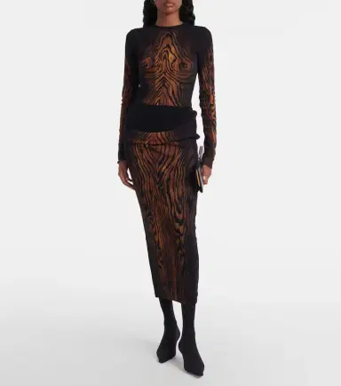 Jean Paul Gaultier Wood trompe l'ail tulle top | Thumbnail 3 Jean Paul Gaultier Wood trompe l'ail tulle top | Thumbnail 3