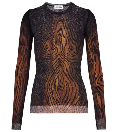 Jean Paul Gaultier Wood trompe l'ail tulle top | Thumbnail 1 Jean Paul Gaultier Wood trompe l'ail tulle top | Thumbnail 1