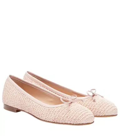 Manolo Blahnik Veralli raffia ballet flats | Thumbnail 1 Manolo Blahnik Veralli raffia ballet flats | Thumbnail 1