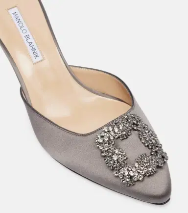 Manolo Blahnik Hangisimu embellished satin mules | Thumbnail 4 Manolo Blahnik Hangisimu embellished satin mules | Thumbnail 4