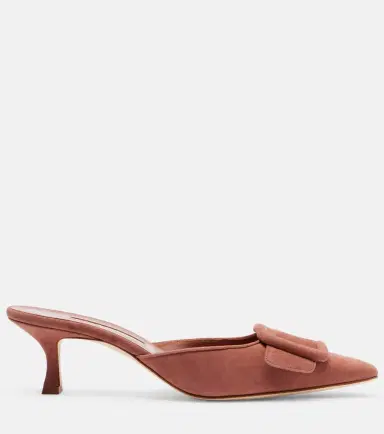 Manolo Blahnik Maysale 50 suede mules | Thumbnail 4 Manolo Blahnik Maysale 50 suede mules | Thumbnail 4