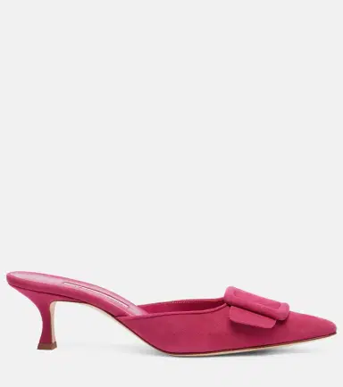 Manolo Blahnik Maysale suede mules | Thumbnail 2 Manolo Blahnik Maysale suede mules | Thumbnail 2