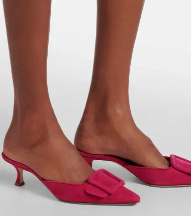 Manolo Blahnik Maysale suede mules | Thumbnail 6 Manolo Blahnik Maysale suede mules | Thumbnail 6