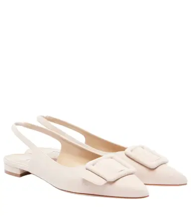 Manolo Blahnik Maylura suede slingback flats | Thumbnail 1 Manolo Blahnik Maylura suede slingback flats | Thumbnail 1